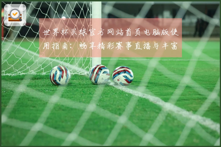 世界杯买球官方网站首页电脑版使用指南：畅享精彩赛事直播与丰富功能体验